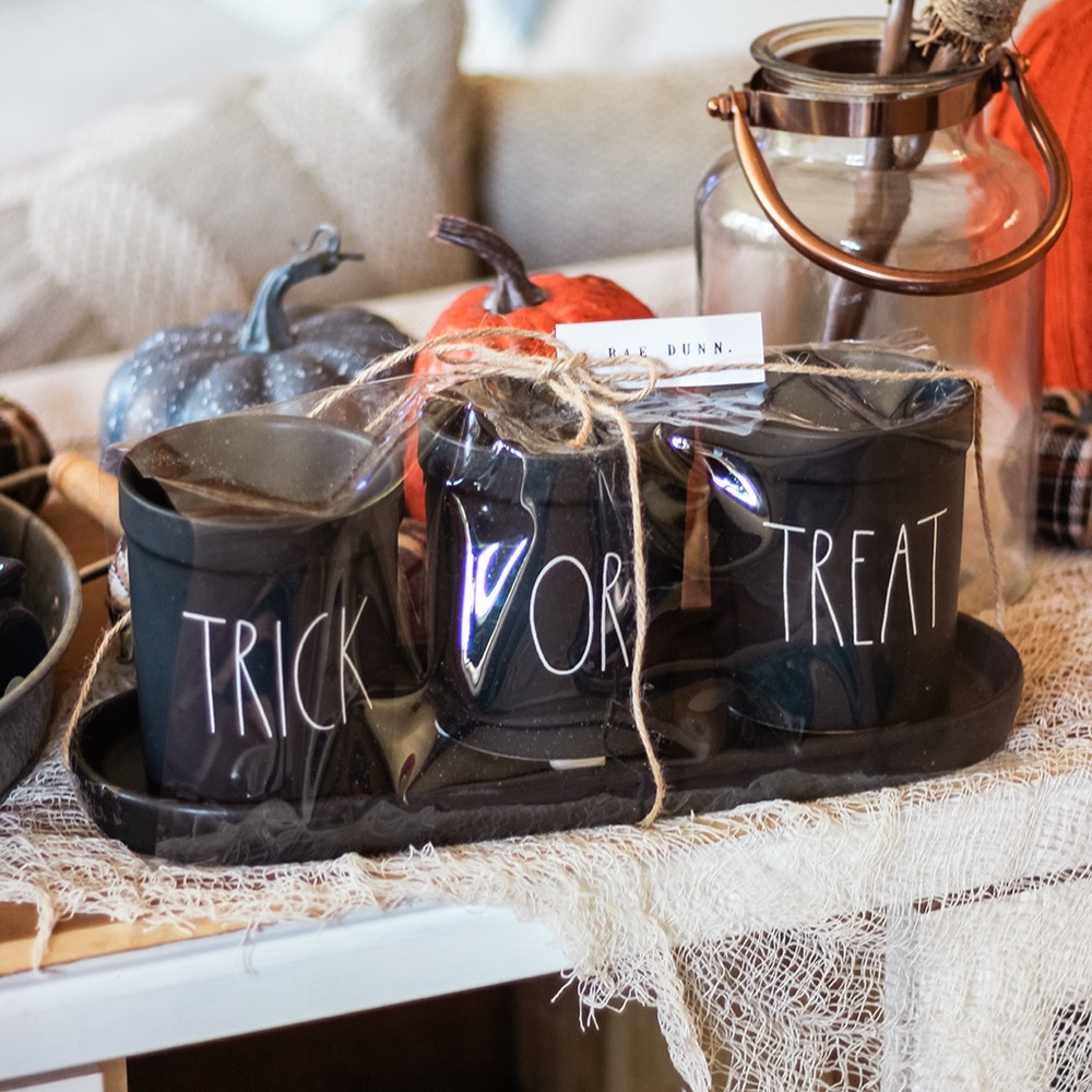 Rae Dunn Halloween Trick or Treat Pots